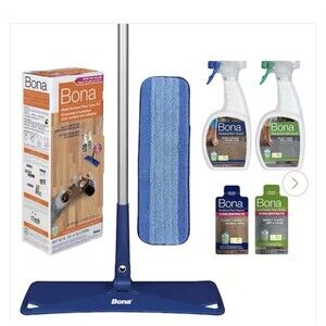 Bona WM710013501 52 in. Steel Handle Fiber Bristle Multi-Surface Floor Care Kit